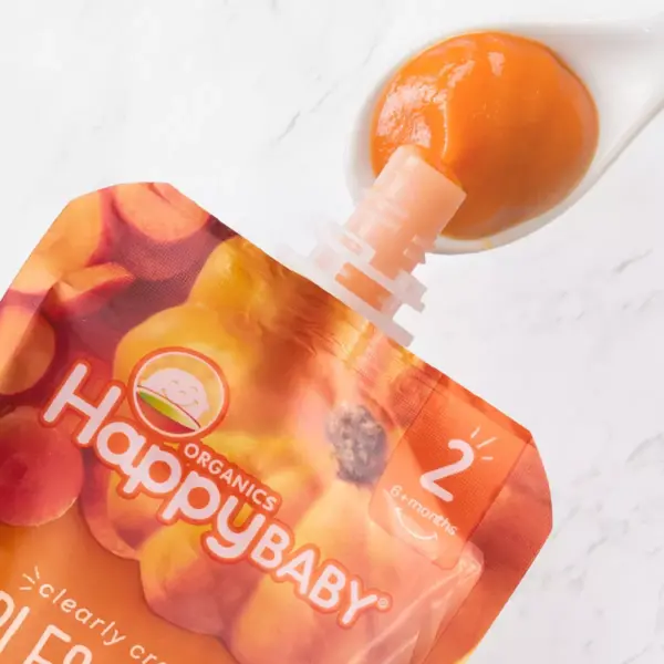 HappyBaby Clearly Crafted Apples Pumpkin & Carrots Baby Food - 4oz