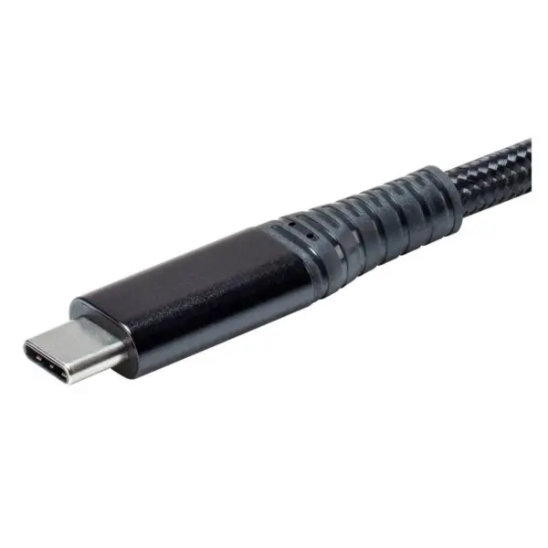 Monoprice Durable USB 3.2 Gen 2 Type-C Data and Power Kevlar Reinforced Nylon-Braid Cable - 1 Meter - Black | 5A/100W - AtlasFlex Series