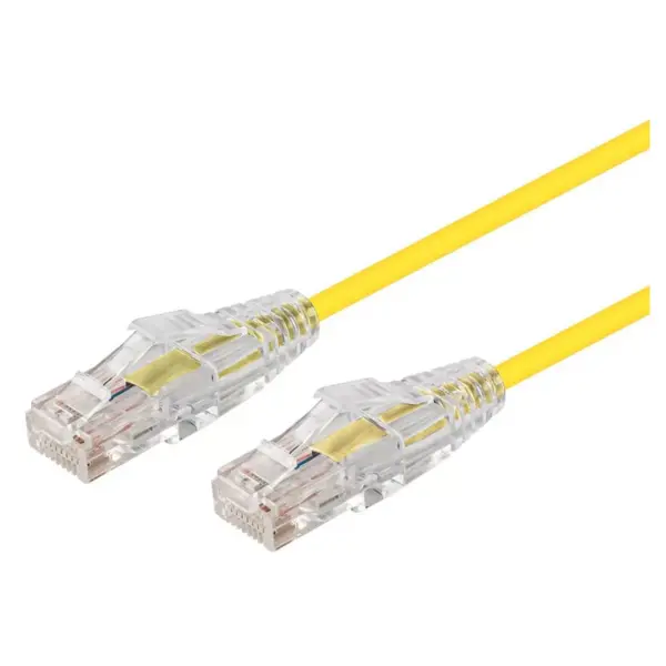 Monoprice Cat6 Ethernet Patch Cable - 3 Feet - Yellow | Network Internet Cord - Snagless RJ45 Stranded 550MHz UTP CMR Riser Rated Pure Bare Copper