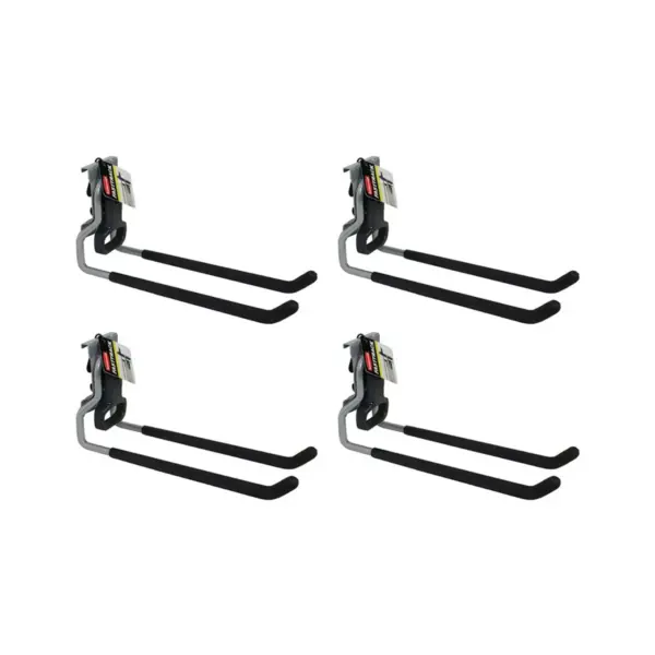 Rubbermaid Fast Track Wall Mounted Garage Storage Utility Multi Hook (4 Pack)