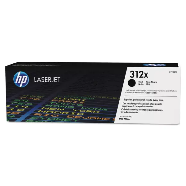 HP Inc. HP 312X (CF380X-D) 2-pack High Yield Black Original LaserJet Toner Cartridges CF380XD