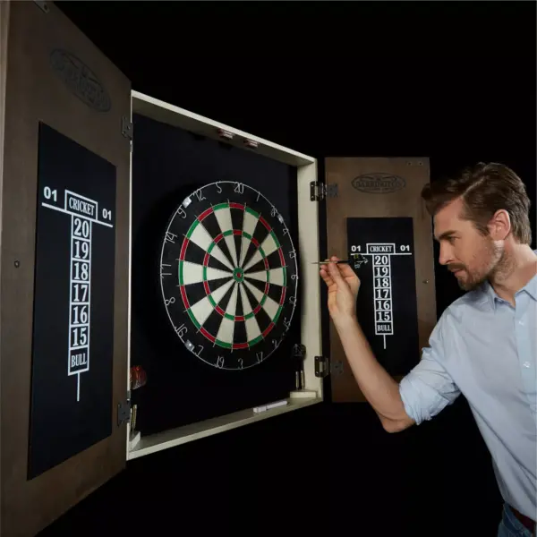 Barrington Bellevue Collection Premium Bristle Dartboard and Cabinet Set