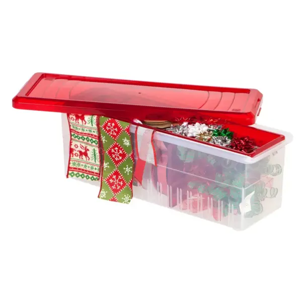 IRIS 3pk Ribbon Storage Box Red