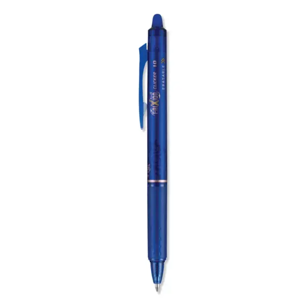 Pilot FriXion Clicker Erasable Retractable Gel Pen 1 mm Blue Ink/BarrelStand 11387