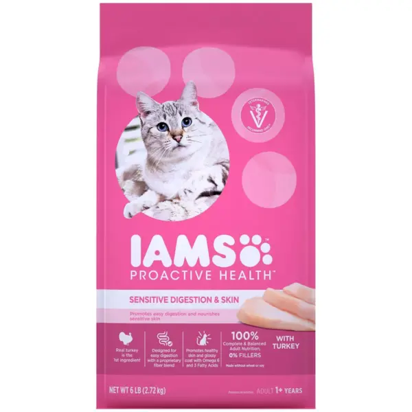 Iams Sensitive Digestion & Skin Dry Cat Food - 6lb