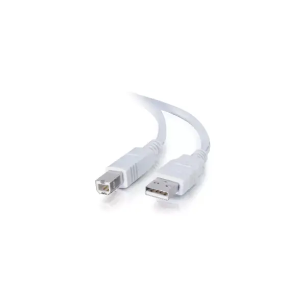 C2G 2m USB A to B Cable - Printer Cable - USB Cable - USB 2.0 - 6ft White - Type A Male - Type B Male - 6ft - White