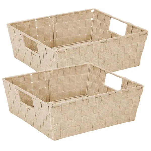 Simplify 2pk Storage Shelf Tote Ivory