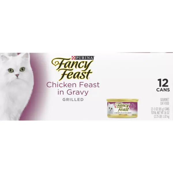 Purina Fancy Feast Grilled Chicken Feast in Gravy Gourmet Wet Cat Food - 3oz/12ct Pack