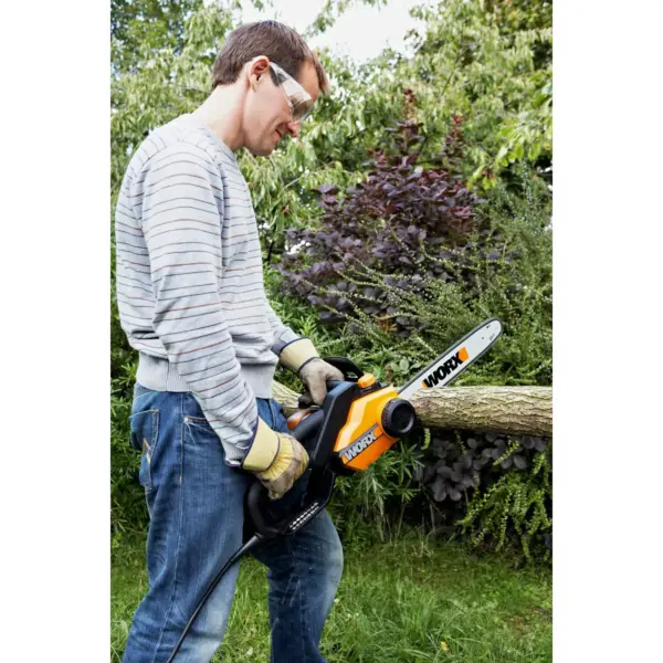 Worx WG305 14" - 8 Amp Chainsaw, Tool-Free Chain-Tensioning