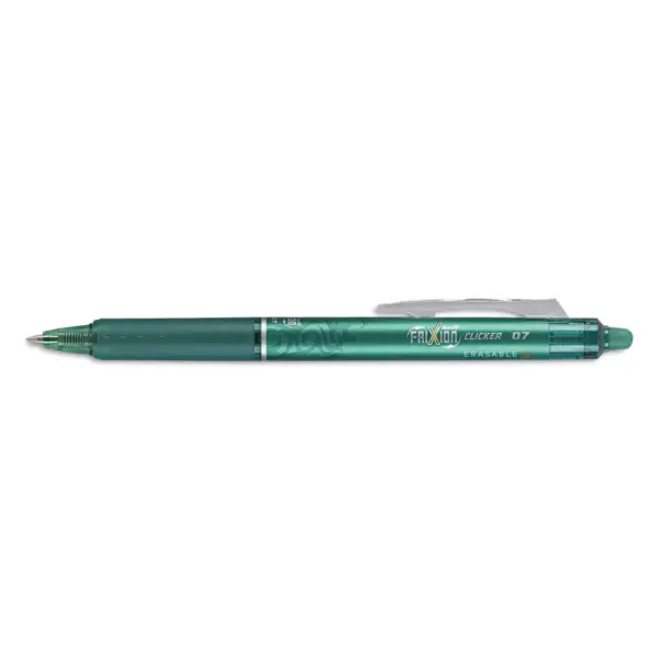 Pilot FriXion Clicker Erasable Gel Ink Retractable Pen Green Ink .7mm Dozen 31476