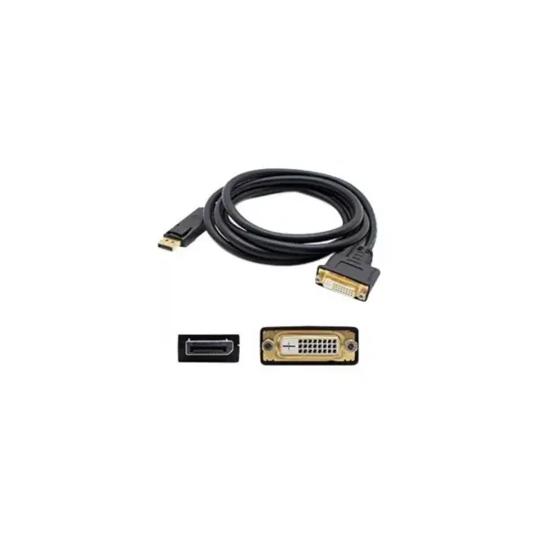 DisplayPort 1.2 Male to DVI-D Dual Link (24+1 pin) Female Black Adapter Which Requires DP++ For Resolution Up to 2560x1600 (WQXGA)