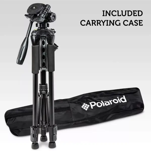 Polaroid 57-Inch Photo/Video Tripod with Deluxe Tripod Carrying Case for Digital Cameras and Camcorders