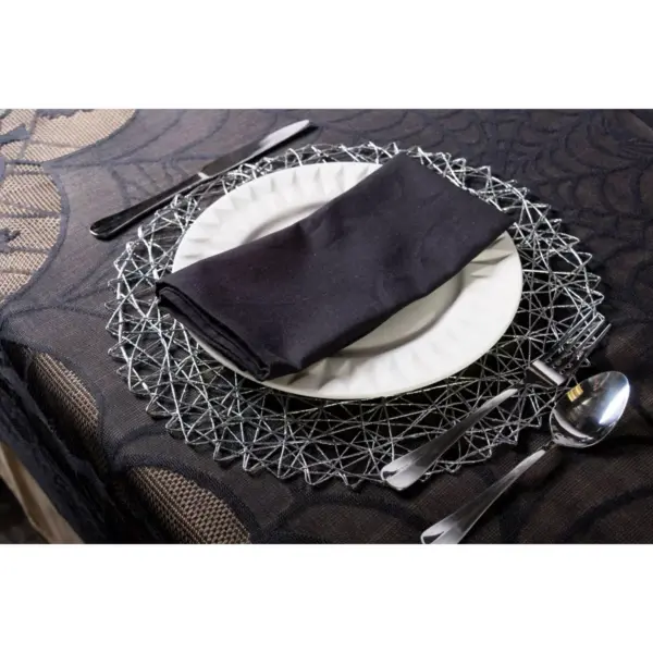 Happy Halloween Lace Tablecloth Black - Design Imports