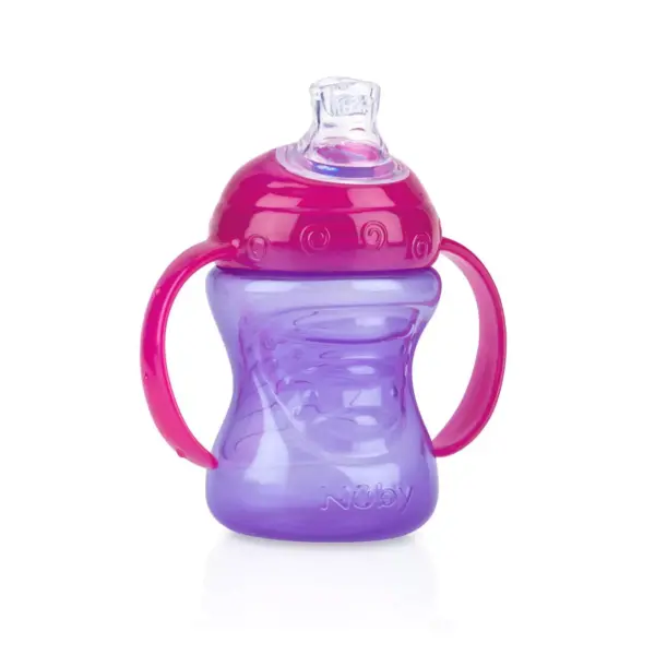 Nuby Bin Cup Super Spout Trainer- 8oz - Colors May Vary