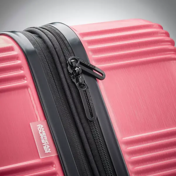 American Tourister 23.5" Checkered Hardside Carry On Spinner Suitcase - Flamingo