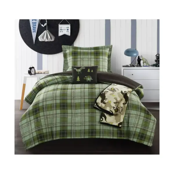 4pc Twin Garb Comforter Set Green - Chic Home Design