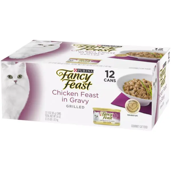 Purina Fancy Feast Grilled Chicken Feast in Gravy Gourmet Wet Cat Food - 3oz/12ct Pack