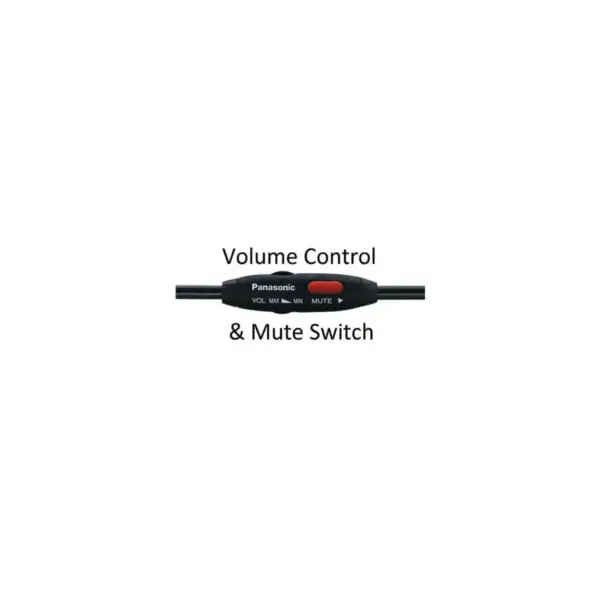 Panasonic KX-TCA430 Wired Headset - 4 ft Cord length - Volume control & mute button - Adjustable noise-cancellation - Reversible & fold-able Headset