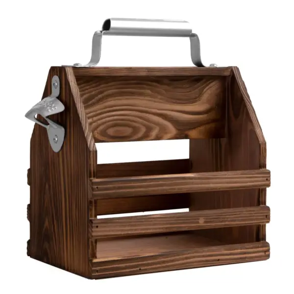 Father's Day Wooden Beer Caddy Bottle Carrier