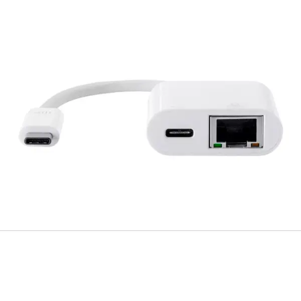 Monoprice USB-C to Gigabit Ethernet and USB-C (F) Dual Port Adapter - Select Series