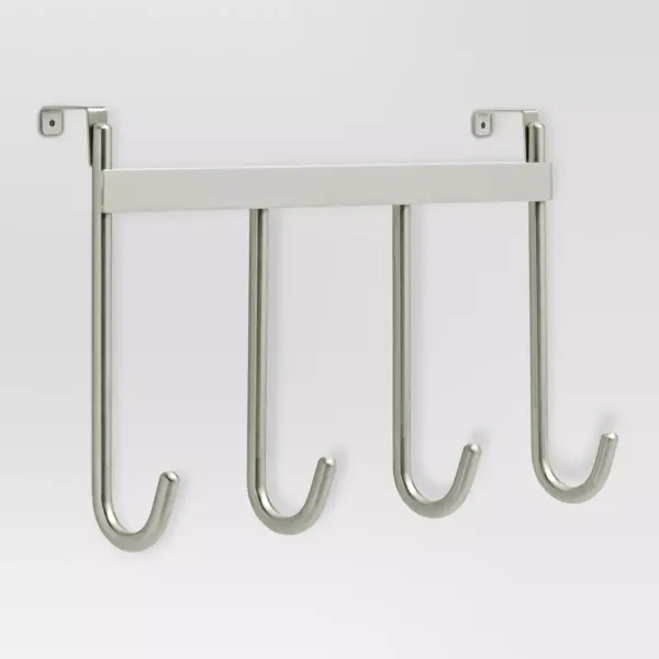 Smooth Over the Door Quad Hook - Satin Nickel - Threshold™