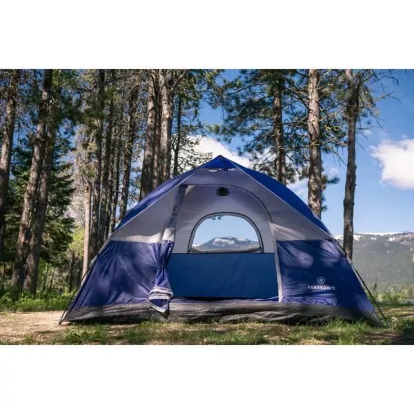 Stansport Teton 6 Person Dome Tent Blue/White