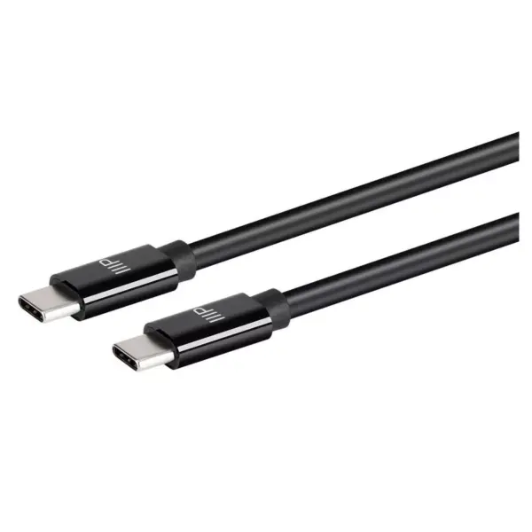 Monoprice Charge and Sync Type-C to Type-C Cable - 3 Feet - Black, USB 2.0, TPE Jacket, Fast Charging, Up to 3A/60W - Select Series