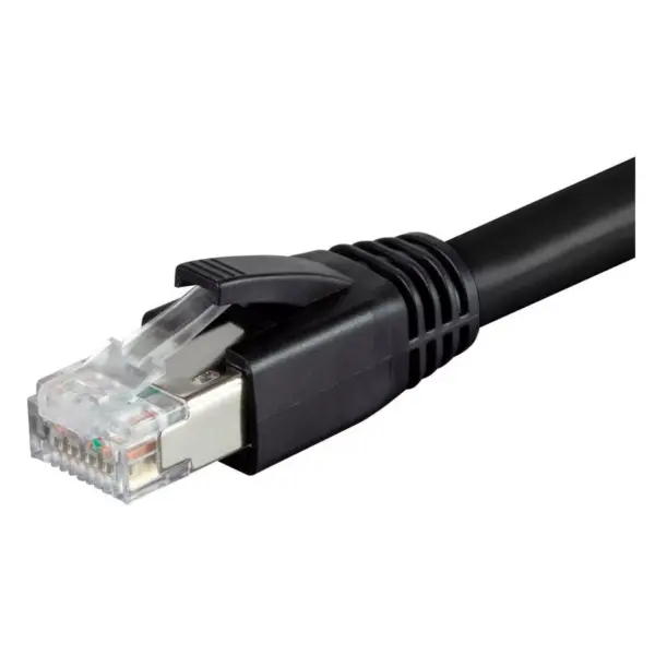 Monoprice Cat8 Ethernet Network Cable - 25 feet - Black | 2GHz, 40G, 24AWG, S/FTP - Entegrade Series