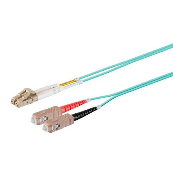 Monoprice OM3 Fiber Optic Cable - 20 Meters, LC/UPC-SC/UPC, Multi Mode, Duplex, 50/125 micrometer Type, 2.0mm, OFNR