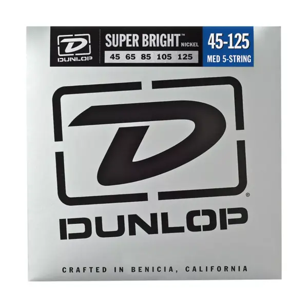 Dunlop Super Bright Nickel Medium 5-String Bass Guitar Strings