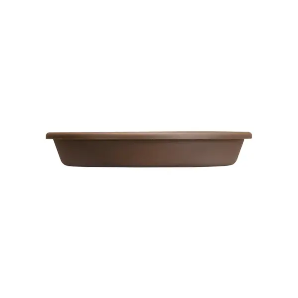 The HC Companies SLI17000E21 Non Fading Durable Plastic Planter Saucer Tray for 16 Inch Classic Pot Container, Chocolate