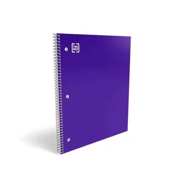 Staples Poly Cover Notebook College Ruled Purple 8-1/2" x 11" 12 PK 20954CT