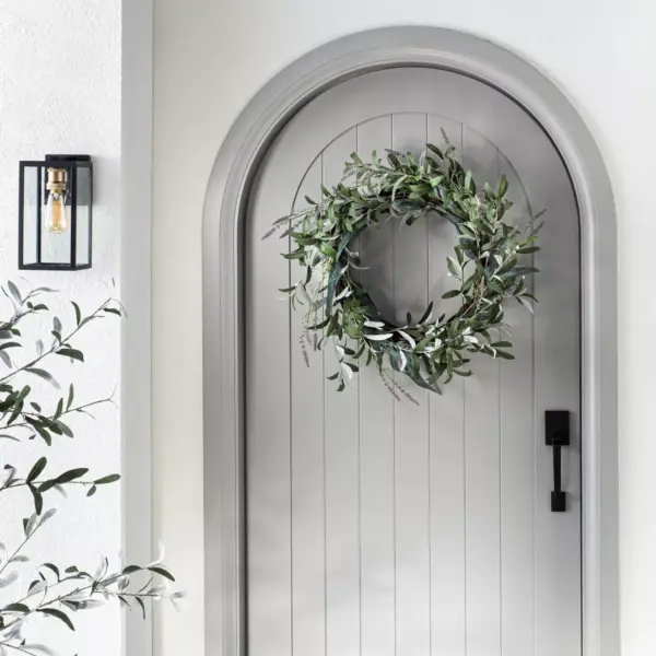 26" Artificial Olive/Eucalyptus Leaf with Lavender Wreath - Threshold™ designed with Studio McGee