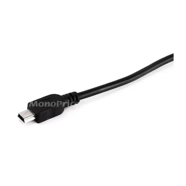 Monoprice USB/Lightning Cable - 10 Feet - Black | USB-A to Mini-B, 5-Pin, 28AWG conductors