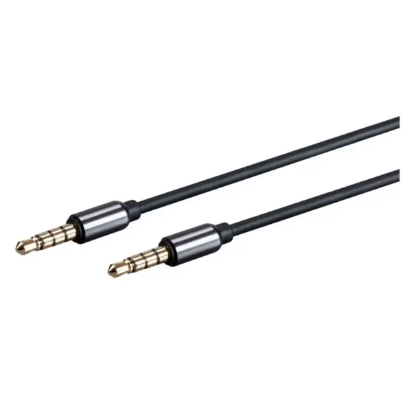 Monoprice Audio Cable - 10 Feet - Black | Auxiliary 3.5mm TRRS Audio & Microphone Cable - Slim, Durable, Gold plated for smartphone, mp3 player,