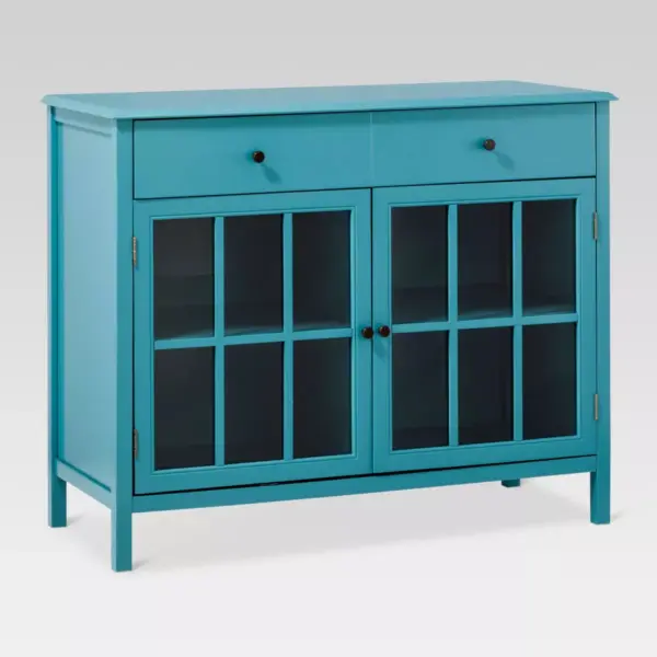 Windham 2 Door Accent Buffet, Cabinet with Shelves - Teal - Threshold™