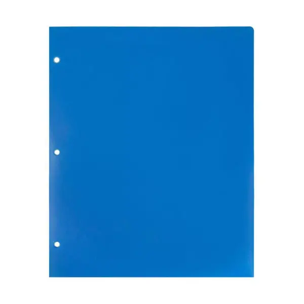 JAM 6pk 2 Pocket Heavy Duty Plastic Folders - Blue