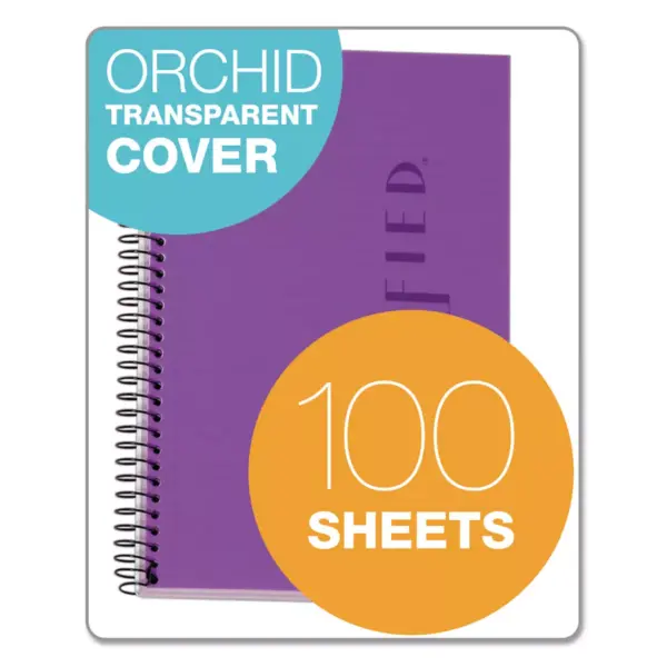 TOPS Color Notebook Narrow 8 1/2 x 5 1/2 Orchid 100 Sheets 99712