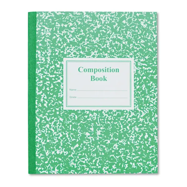 Roaring Spring Grade School Ruled Composition Book 9-3/4 x 7-3/4 Green Cover 50 Pages 77920