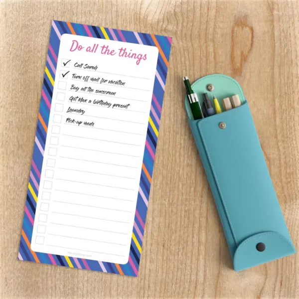 Magnet Notepad 4" x 8" Bright Stripes - TF Publishing