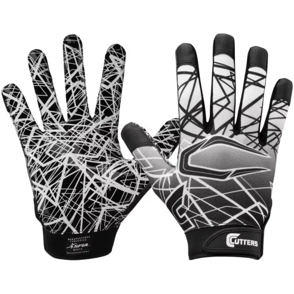 Cutters Game Day Receiver Adult Gloves Black - S