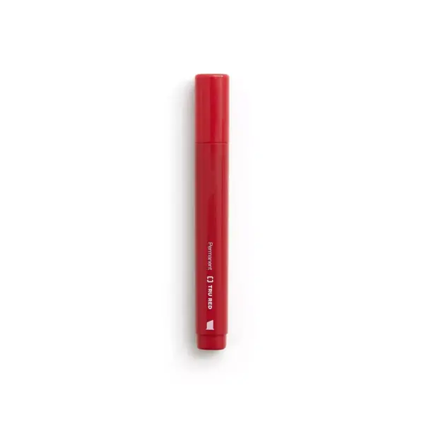 TRU RED Tank Permanent Markers Chisel Tip Red Dozen TR54538