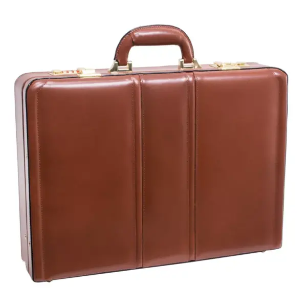 McKlein Daley Leather 3.5" Attache Briefcase - Brown