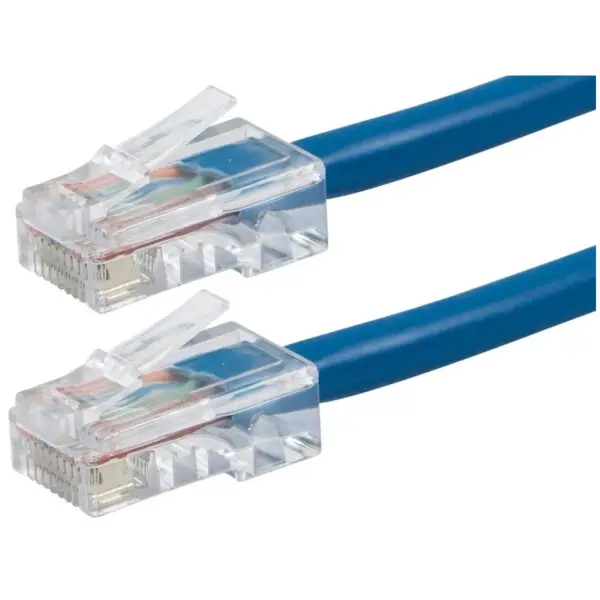 Monoprice Cat5e Ethernet Patch Cable - 2 Feet - Blue | Network Internet Cord - RJ45, Stranded, 350Mhz, UTP, Pure Bare Copper Wire, 24AWG - Zeroboot