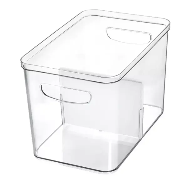 iDESIGN 8"x12"x8" Crisp Divided Bin Clear