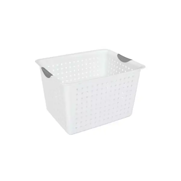 Sterilite Deep Ultra Plastic Storage Bin Organizer Basket w/ Handles (18 Pack)