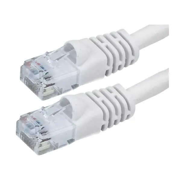 Monoprice Cat5e Ethernet Patch Cable - 10 Feet - White | Network Internet Cord - RJ45, Stranded, 350Mhz, UTP, Pure Bare Copper Wire, 24AWG