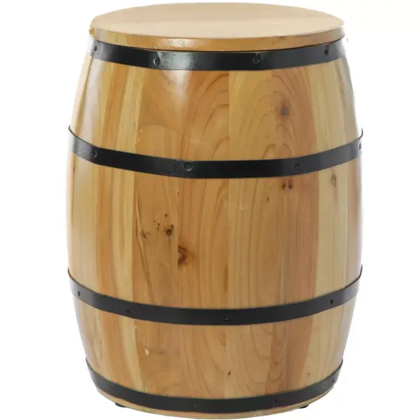 Vintiquewise Wine Barrel 4 Sectional Crate With Removable Head Lid