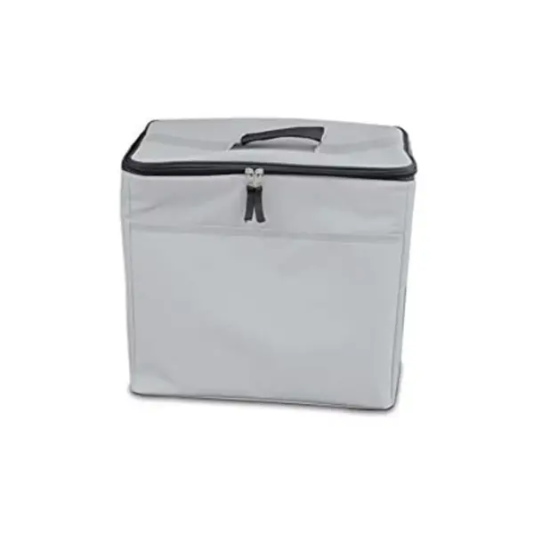 Homz Insulated Foldable Fabric 3 Section Trunk Organizer Storage with Portable Cooler Bag for Equipment, Groceries, and Supplies, Gray/Black