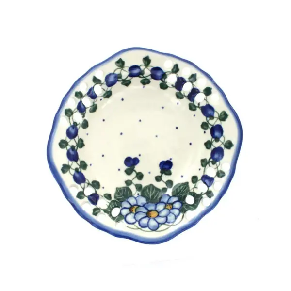 Blue Rose Polish Pottery Primrose Small Fruit Dish